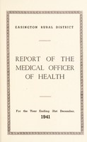 view [Report 1941] / Medical Officer of Health, Easington R.D.C.