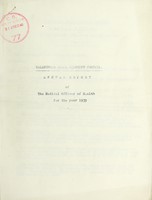 view [Report 1939] / Medical Officer of Health, Easingwold R.D.C.