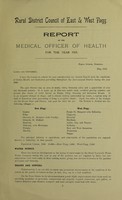 view [Report 1925] / Medical Officer of Health, East & West Flegg R.D.C.