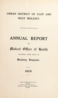 view [Report 1915] / Medical Officer of Health, East & West Molesey U.D.C.