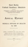 view [Report 1939] / Medical Officer of Health, East Berks (Berkshire) United Sanitary Districts (Maidenhead U.D.C., Wokingham U.D.C., Cookham R.D.C., Easthampstead R.D.C., Windsor R.D.C., Wokingham R.D.C.).