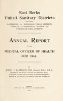 view [Report 1941] / Medical Officer of Health, East Berks (Berkshire) United Sanitary Districts (Maidenhead U.D.C., Wokingham U.D.C., Cookham R.D.C., Easthampstead R.D.C., Windsor R.D.C., Wokingham R.D.C.).