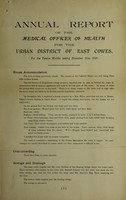 view [Report 1910] / Medical Officer of Health, East Cowes (Isle of Wight) U.D.C.