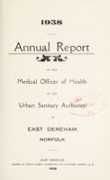 view [Report 1938] / Medical Officer of Health, East Dereham U.D.C.