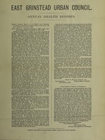 view [Report 1894] / Medical Officer of Health, East Grinstead U.D.C.