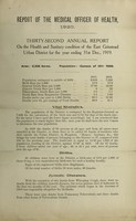 view [Report 1919] / Medical Officer of Health, East Grinstead U.D.C.