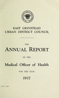 view [Report 1937] / Medical Officer of Health, East Grinstead U.D.C.