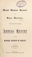 view [Report 1904] / Medical Officer of Health, East Kerrier R.D.C.