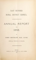 view [Report 1898] / Medical Officer of Health, East Retford.