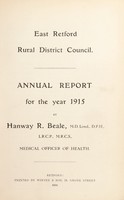 view [Report 1915] / Medical Officer of Health, East Retford.