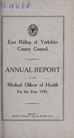 view [Report 1930] / Medical Officer of Health, East Riding of Yorkshire County Council.