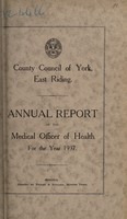 view [Report 1937] / Medical Officer of Health, East Riding of Yorkshire County Council.