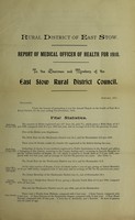 view [Report 1910] / Medical Officer of Health, East Stow R.D.C.