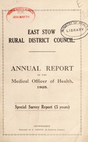 view [Report 1925] / Medical Officer of Health, East Stow R.D.C.