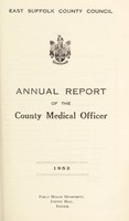 view [Report 1952] / Medical Officer of Health, East Suffolk County Council.