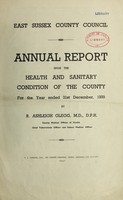 view [Report 1939] / Medical Officer of Health, East Sussex County Council.