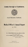 view [Report 1921] / School Medical Officer of Health, Eastbourne County Borough.