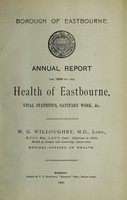 view [Report 1899] / Medical Officer of Health, Eastbourne County Borough.
