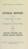 view [Report 1958] / Medical Officer of Health, Eastbourne County Borough.