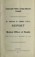 view [Report 1910] / Medical Officer of Health, Eastwood U.D.C.