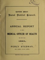 view [Report 1921] / Medical Officer of Health, Eaton Bray R.D.C.
