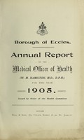 view [Report 1905] / Medical Officer of Health, Eccles Borough.