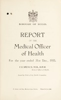 view [Report 1935] / Medical Officer of Health, Eccles Borough.