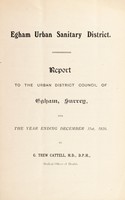 view [Report 1920] / Medical Officer of Health, Egham U.D.C.