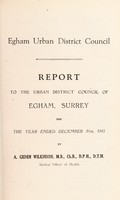 view [Report 1945] / Medical Officer of Health, Egham U.D.C.