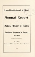 view [Report 1925] / Medical Officer of Health, Elland U.D.C.