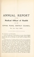 view [Report 1903] / Medical Officer of Health, Epping (Union) R.D.C.