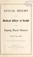 view [Report 1918] / Medical Officer of Health, Epping (Union) R.D.C.