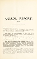 view [Report 1907] / Medical Officer of Health, Epping U.D.C.