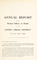 view [Report 1909] / Medical Officer of Health, Epping U.D.C.