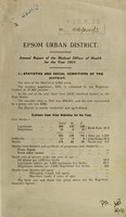 view [Report 1931] / Medical Officer of Health, Epsom U.D.C.