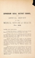 view [Report 1919] / Medical Officer of Health, Erpingham (Union) R.D.C.