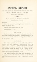 view [Report 1914] / Medical Officer of Health, Escrick R.D.C.