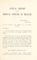 view [Report 1915] / Medical Officer of Health, Esher & The Dittons U.D.C.