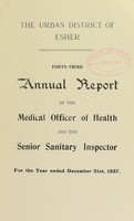 view [Report 1937] / Medical Officer of Health, Esher U.D.C.