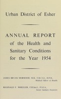 view [Report 1954] / Medical Officer of Health, Esher U.D.C.