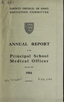 view [Report 1954] / School Medical Officer of Health, Essex County Council.