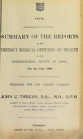 view [Report 1909] / Medical Officer of Health, Essex County Council.