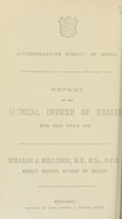 view [Report 1921] / Medical Officer of Health, Essex County Council.