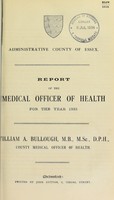 view [Report 1933] / Medical Officer of Health, Essex County Council.