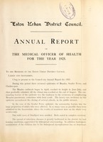 view [Report 1923] / Medical Officer of Health, Eston U.D.C.
