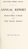view [Report 1951] / Medical Officer of Health, Eton (Union) R.D.C.