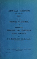 view [Report 1907] / Medical Officer of Health, Evesham Borough, Evesham R.D.C., Pershore R.D.C., Feckenham R.D.C.