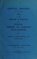 view [Report 1910] / Medical Officer of Health, Evesham Borough, Evesham R.D.C., Pershore R.D.C., Feckenham R.D.C.