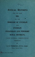 view [Report 1919] / Medical Officer of Health, Evesham Borough, Evesham R.D.C., Pershore R.D.C., Feckenham R.D.C.