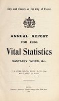 view [Report 1920] / Medical Officer of Health, Exeter City & County.